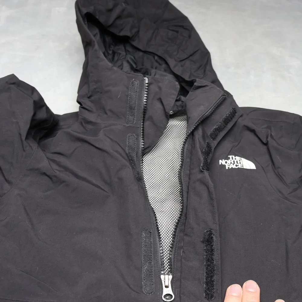 North Face Jacket Boy Medium 10/12 Black Vortex Triclimate Waterproof 3in1 Shell